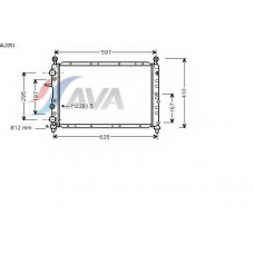 AL2051 AVA Радиатор, охлаждение двигателя