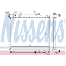 64165 NISSENS Радиатор, охлаждение двигателя