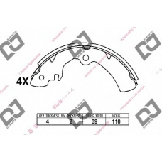 BS1042 DJ PARTS Комплект тормозных колодок