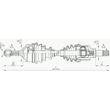 DRS6260.00 OPEN PARTS Приводной вал