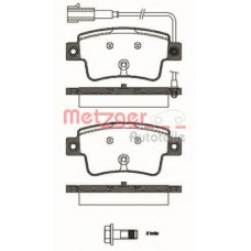 1198.02 METZGER Комплект тормозных колодок, дисковый тормоз