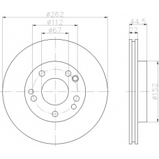 8DD 355 101-461 HELLA PAGID Тормозной диск