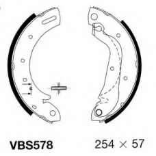 VBS578 MOTAQUIP Комплект тормозных колодок