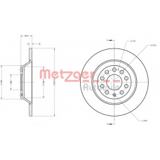 6110136 METZGER Тормозной диск