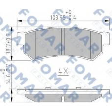 FO 887683 FOMAR ROULUNDS Комплект тормозных колодок, дисковый тормоз