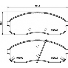 8DB 355 019-581 HELLA Комплект тормозных колодок, дисковый тормоз