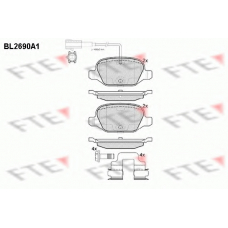 BL2690A1 FTE Комплект тормозных колодок, дисковый тормоз