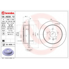 08.A608.11 BREMBO Тормозной диск