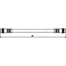 HOS3461 APEC Тормозной шланг