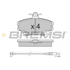 BP2590 BREMSI Комплект тормозных колодок, дисковый тормоз