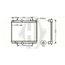 8349704 DIEDERICHS Радиатор, охлаждение двигателя