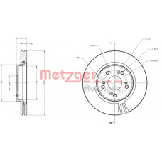 6110584 METZGER Тормозной диск