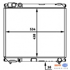 8MK 376 716-441 HELLA Радиатор, охлаждение двигателя