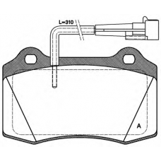 BPA0434.22 OPEN PARTS Комплект тормозных колодок, дисковый тормоз