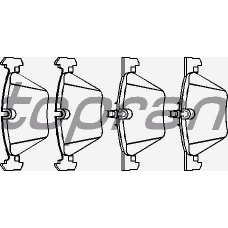 501 244 TOPRAN Комплект тормозных колодок, дисковый тормоз