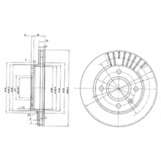 BG2440 DELPHI Тормозной диск