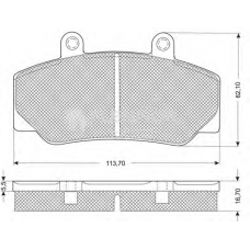 FB211167 FLENNOR Комплект тормозных колодок, дисковый тормоз