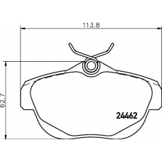 8DB 355 012-881 HELLA PAGID Комплект тормозных колодок, дисковый тормоз