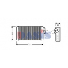489040N AKS DASIS Теплообменник, отопление салона