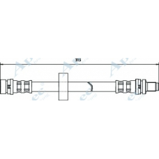 HOS3428 APEC Тормозной шланг