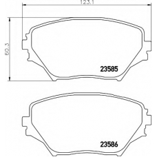 8DB 355 009-741 HELLA Комплект тормозных колодок, дисковый тормоз