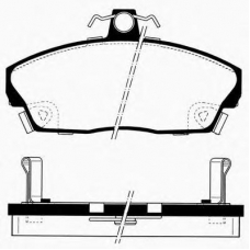 J PA-427AF JAPANPARTS Комплект тормозных колодок, дисковый тормоз