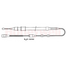 431250B BENDIX Трос, стояночная тормозная система