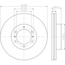 8DD 355 121-901 HELLA Тормозной диск