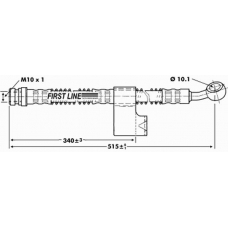 FBH6799 FIRST LINE Тормозной шланг