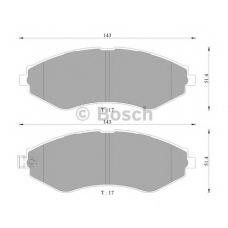 0 986 AB3 061 BOSCH Комплект тормозных колодок, дисковый тормоз