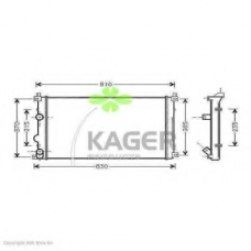 31-2665 KAGER Радиатор, охлаждение двигателя