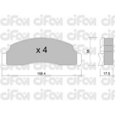 822-022-0 CIFAM Комплект тормозных колодок, дисковый тормоз