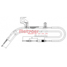 10.9040 METZGER Трос, стояночная тормозная система