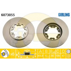 6073055 GIRLING Тормозной диск