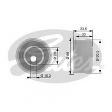 T41046 GATES Натяжной ролик, ремень грм