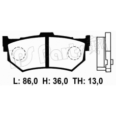 IBR-1401 IPS Parts Комплект тормозных колодок, дисковый тормоз