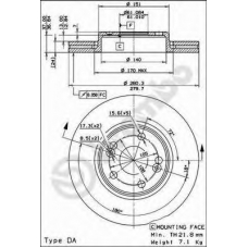 BS 8392 BRECO Тормозной диск