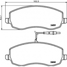 8DB 355 013-871 HELLA PAGID Комплект тормозных колодок, дисковый тормоз