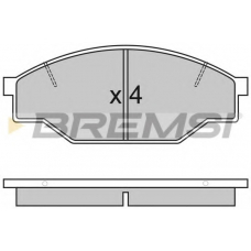 BP2322 BREMSI Комплект тормозных колодок, дисковый тормоз