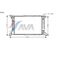 FD2201 AVA Радиатор, охлаждение двигателя