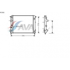 RT2302 AVA Радиатор, охлаждение двигателя