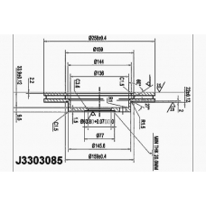 J3303085 NIPPARTS Тормозной диск