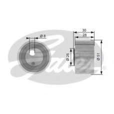 T41065 GATES Натяжной ролик, ремень грм