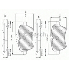 F 03B 150 390 BOSCH Комплект тормозных колодок, дисковый тормоз