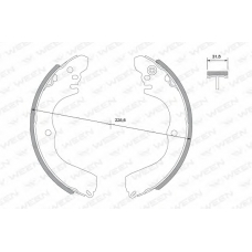 152-2462 WEEN Комплект тормозных колодок