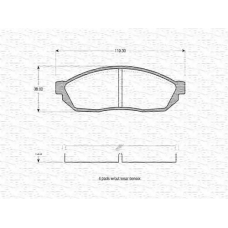 363702160711 MAGNETI MARELLI Комплект тормозных колодок, дисковый тормоз