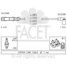 4.9595 FACET Комплект проводов зажигания