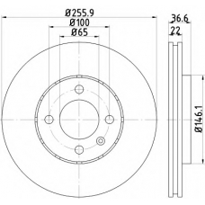 8DD 355 118-261 HELLA PAGID Тормозной диск