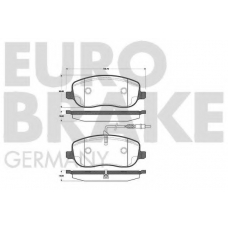 5502221952 EUROBRAKE Комплект тормозных колодок, дисковый тормоз