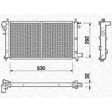 350213757000 MAGNETI MARELLI Радиатор, охлаждение двигателя